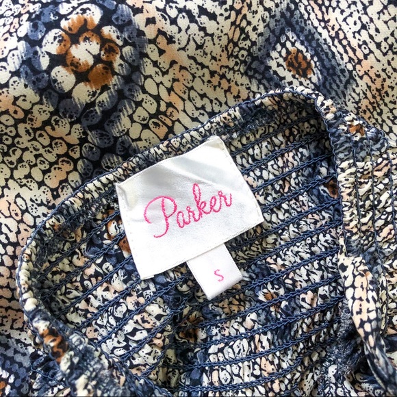 Parker silk snake print halter dress size S - Picture 3 of 6